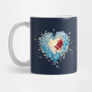 Frozen heart  and rose Mug